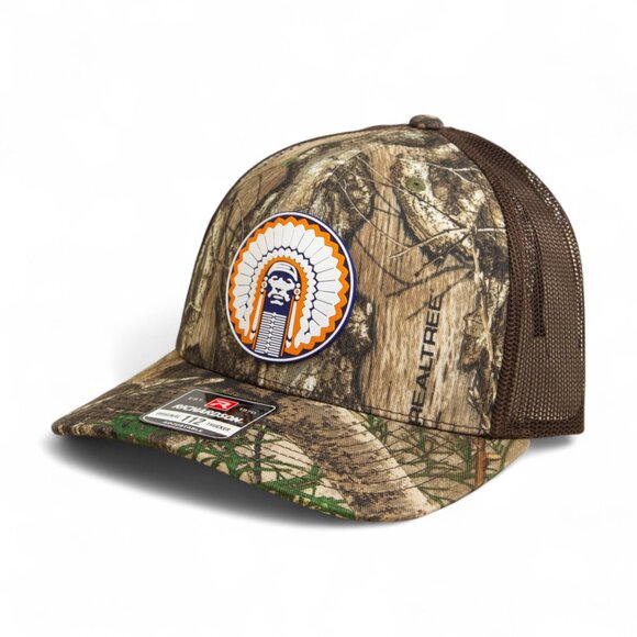 Illinois Fighting Illini Chief Illiniwek 3D Snapback Trucker Hat- Realtree Edge - Picture 1 of 3